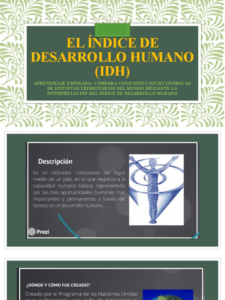 El Índice de Desarrollo Humano PDF