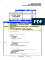 Conteúdo Programático 2021 - InFORMÁTICA EMPRESARIAL - Aulas de 2h30 - Semana e Sábado