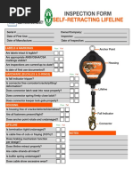 Horizontal Life Line Inspection Form | PDF | Rope | Electrical Connector