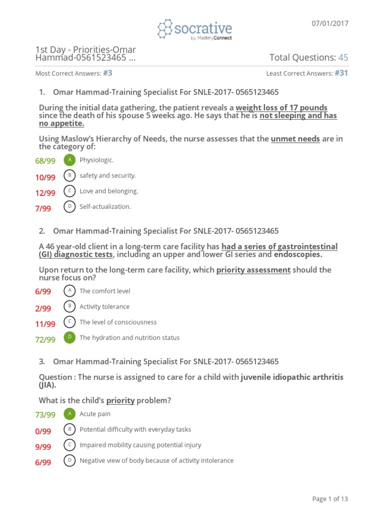 Nursing Priorities in Patient Care | PDF | Cardiopulmonary ...