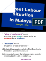 Current Labour Situation in Malaysia 2010 - MTUC