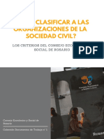 ¿Cómo Clasificar A Las Organizaciones de La Sociedad Civil - Los Criterios Del Consejo Económico y Social de Rosario