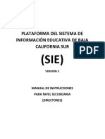 Manual de Instrucciones Sie Version 2 para Secundaria Directores