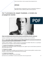Os 11 Princípios de Joseph Goebbels, o Ministro Da Propaganda Nazista - Bloglimpinhoecheiroso