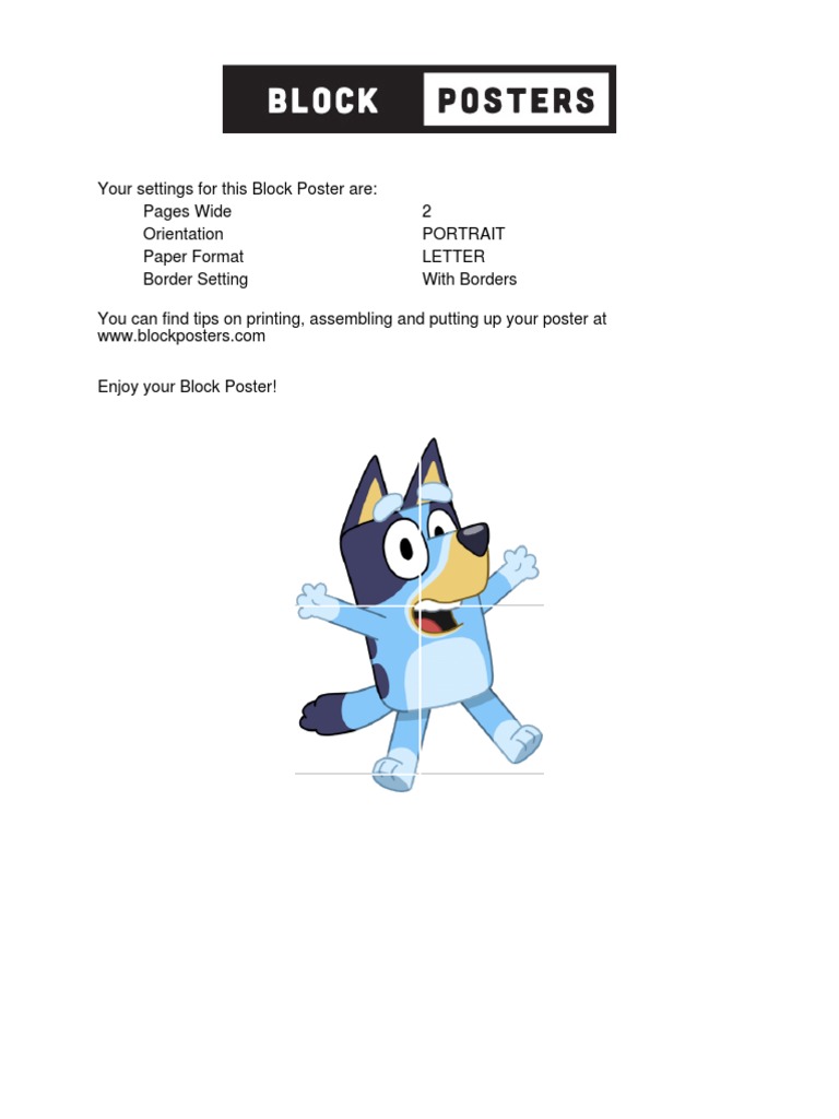 Bluey Impresion Poster | PDF