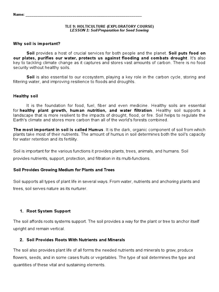 Soil Preparation for Seed Sowing Guide | PDF | Soil | Sowing