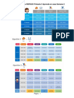 Horarios: Actividades REPASO Primaria 3 Aprende en Casa Semana 2