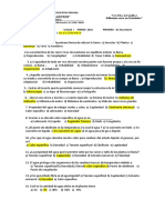 Examen Biología Primero Marzo 2022 SOMUCIONARIO