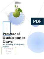 Presence of Oxalate Ions in Guava Chemis