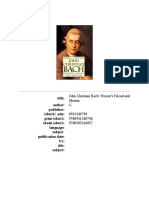 Heinz Gartner John Christian Bach Mozart s Friend and Mentor Amadeus Press 2003