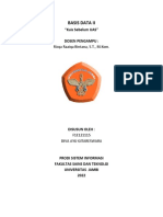 BASIS DATA II Kuis Sebelum UAS