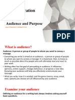 Audience and Purpose