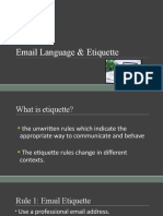 Email Language and Etiquette