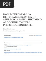 Documentos para La Historia Eclesiástica de Apurímac.