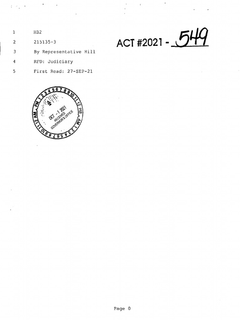 Alabama Act 2021549 PDF Parole Crime & Violence