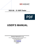XG2128 E1 BER Tester User's Manual