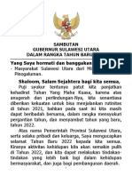 Sambutan Gubernur Sulut Dalam Rangka Tahun Baru 2022