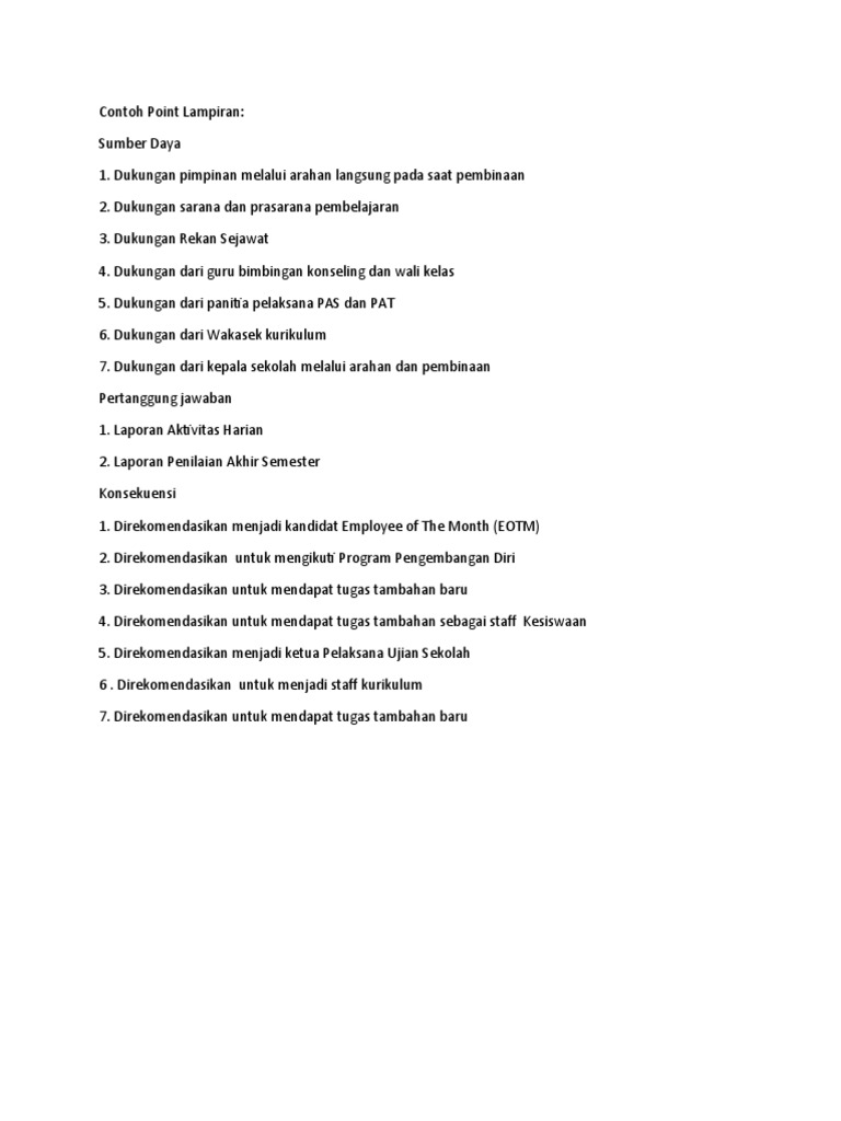 Contoh Point Lampiran | PDF