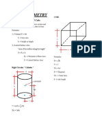 Solid Geometry Formulas