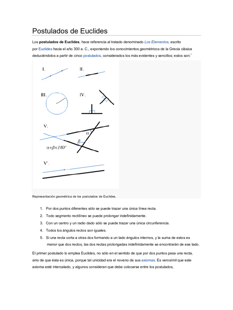 Postulados de Euclides | PDF | Ciencias sociales | Ciencia y matemáticas