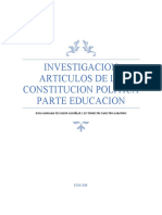 Investigacion ARTICULOS de La Constitucion Politica Parte Educacion