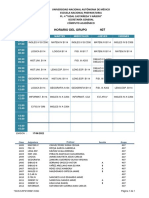 Horario Del Grupo