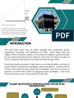 How Islamic Institutions' Principles, Characteristics, Strategies, and Other Islamic Teachings Are Put Into Place in An Organization