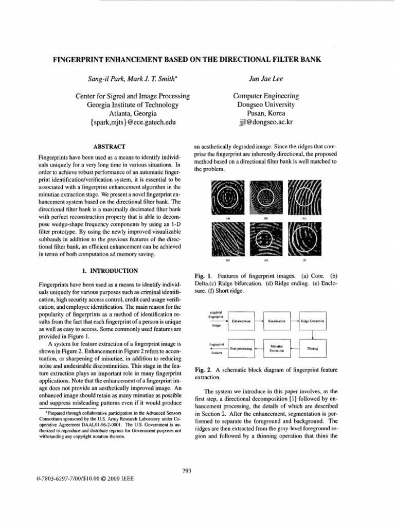 Icip 2000 899575 PDF Fingerprint Computer Engineering