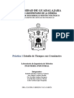 PRÁCTICA No. 1. Estudio de Tiempos Con Cronómetro.