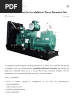 DG Set Testing and Commissioning Guide | PDF | Electric Generator | Switch