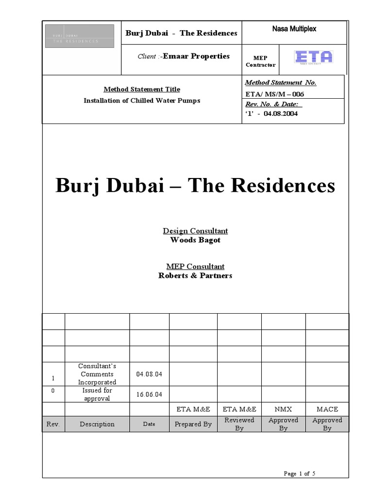 Installation of Chilled Water Pumps PDF Pump Manufactured Goods