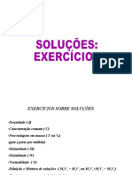 Exercícios sobre soluções químicas