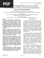 Predictors of Nomophobia and Its Association With Personality Traits A Cross-Sectional Survey Among Undergraduates