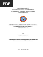 Download DISEO DE UN MANUAL DE DESCRIPCIN DE CARGOS EN HOTEL by Jjara SN62289650 doc pdf