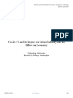 Covid-19 and Its Impact On Indian Industry and Its Effect On Economy