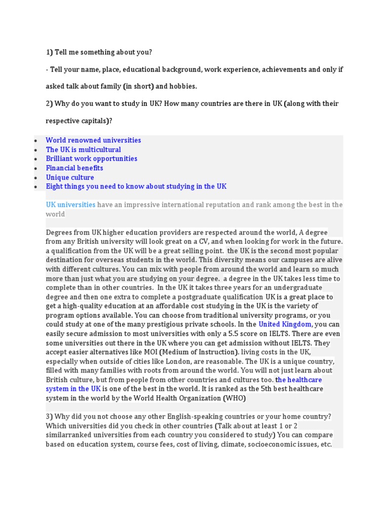 INTERVIEW PDF Cost Of Living University And College Admission