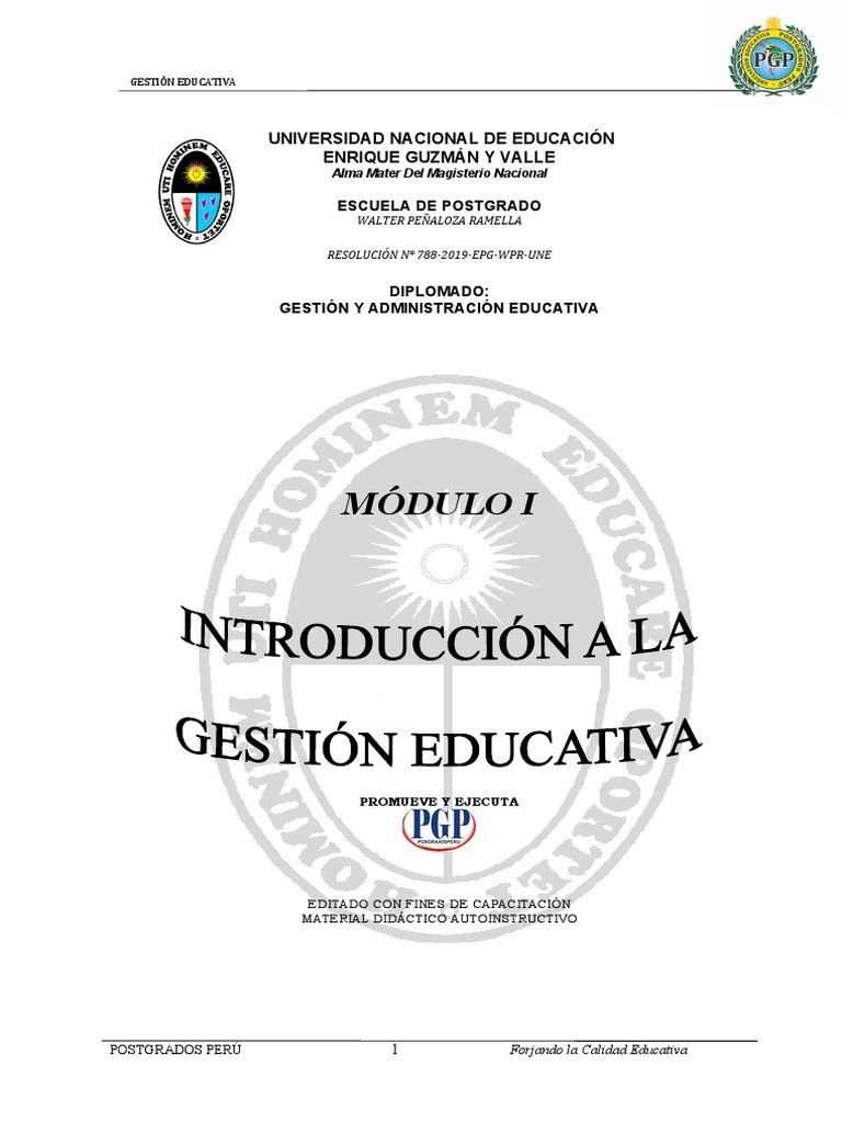 Introducción a la Gestión Educativa | PDF | Método de enseñanza ...