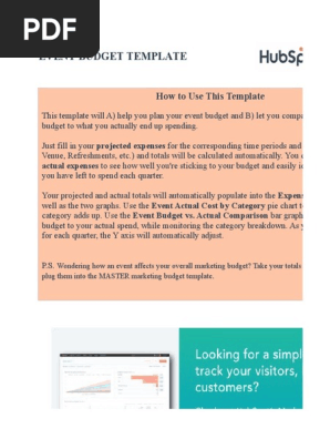 8) Event Budget Template