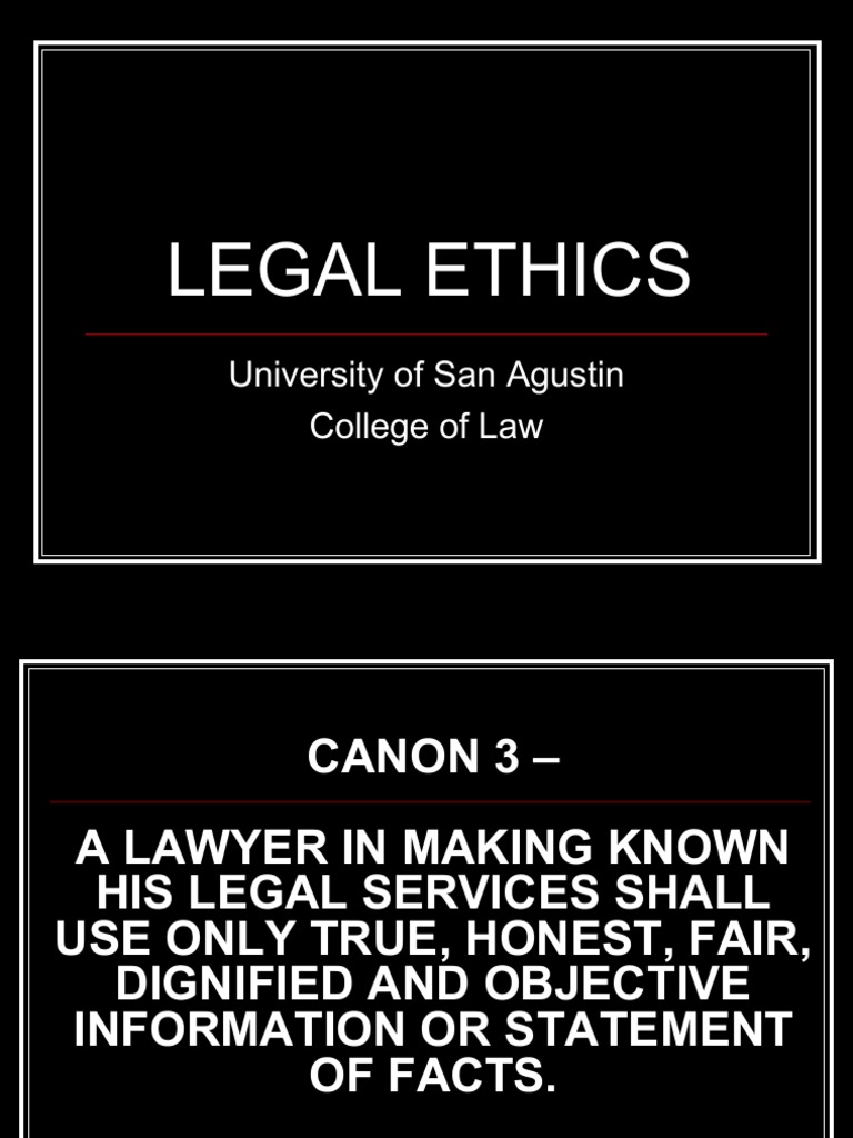 LEGAL_ETHICS._canon_3(5) PDF Lawyer Practice Of Law