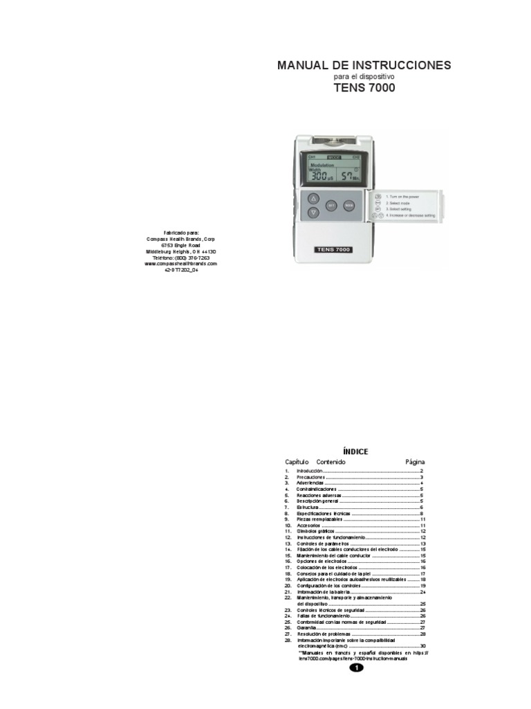 Tens 7000 PDF Dolor Corriente eléctrica