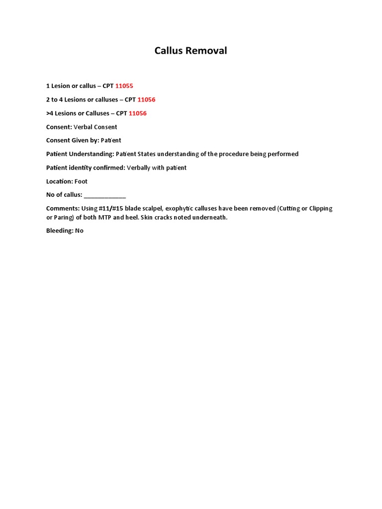 Callus Removal PDF