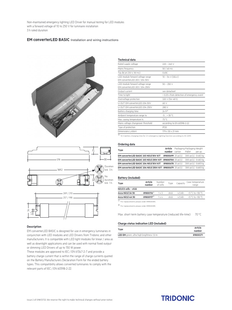 EM converterLED BASIC G2 KIT Instructions Uk89800699 | PDF | Electrical ...