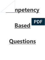 Competency Based Questions