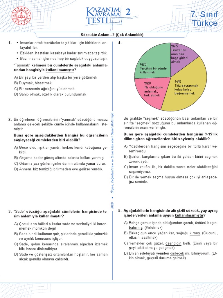 Turkce Testi | PDF