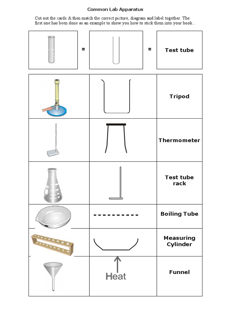 Common Lab Apparatus Cut & Stick PDF