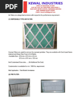 Excelair HEPA Filter Technical Guide | PDF | Polyurethane | Materials