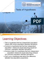 Two Sample Tests of Hypothesis: Comparing Means and Proportions