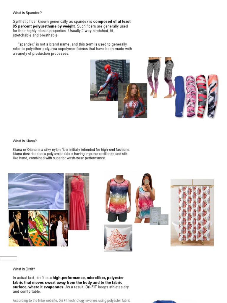 Polydex vs Dri-Fit: Fabric Comparison | PDF | Textiles | Fibers