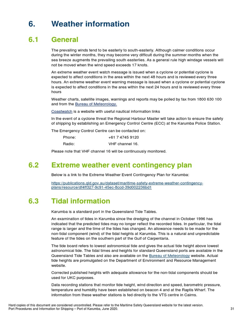 Weather and Tides Karumba PDF Tide Tsunami
