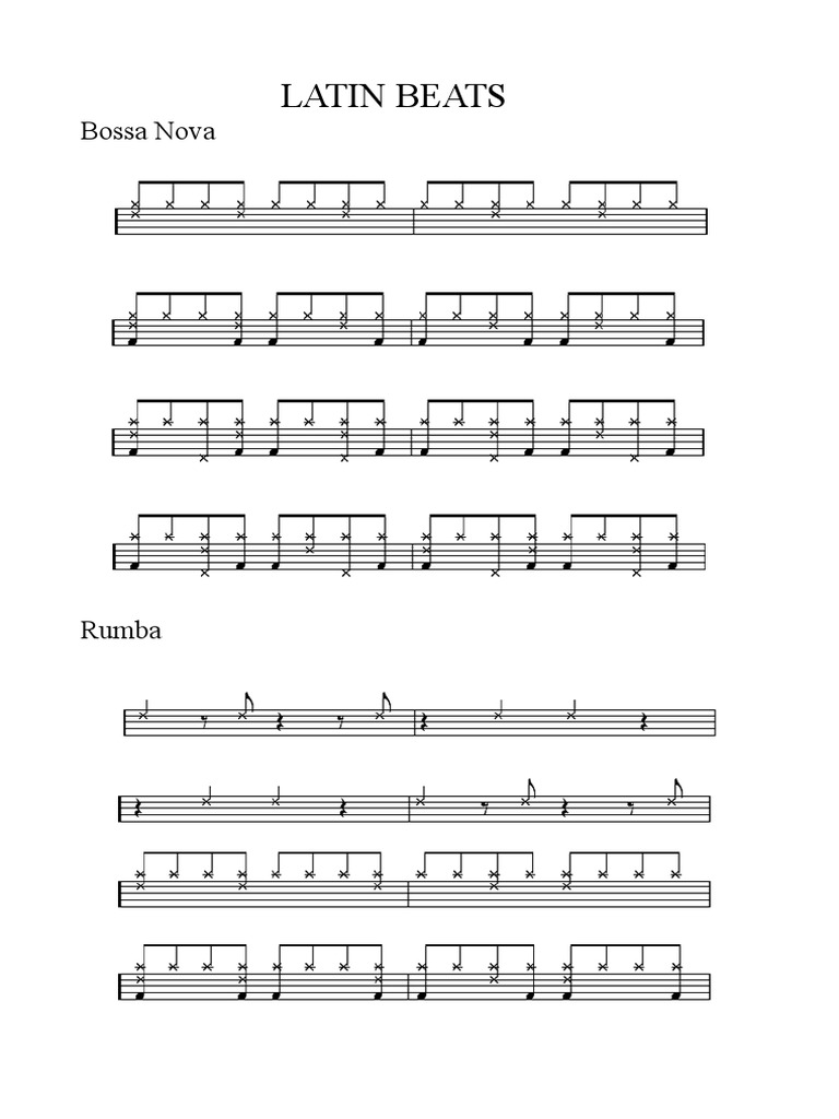 Latin Beats For Drumset PDF